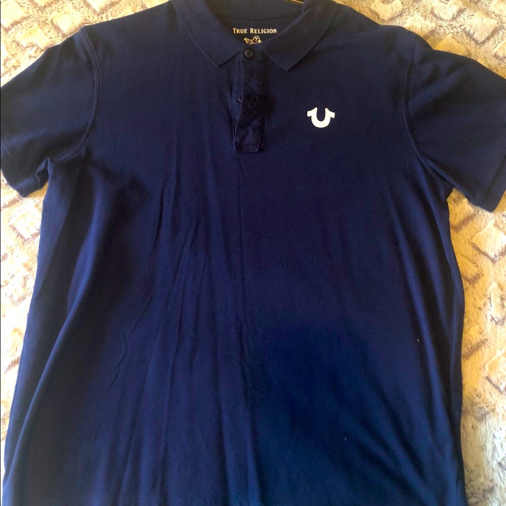 True religion polo navy blue XL
